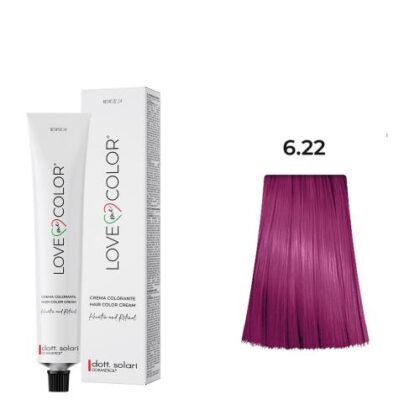 Love Me Color Bαφή μαλλιών 6.22 Βιολετί ιριζέ έντονο - 100ml + Δώρο οξυζενέ 150ml