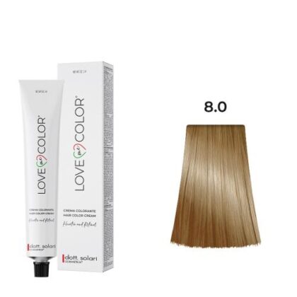 Love Me Color Bαφή μαλλιών 8.0 Ξανθό ανοιχτό - 100ml + Δώρο οξυζενέ 150ml