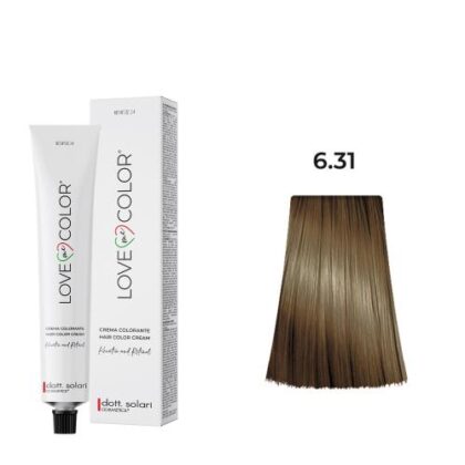 Love Me Color Βαφή μαλλιών 6.31 Ξανθό Σκούρο Μπεζ - 100ml + Δώρο Οξυζενέ  - 150ml