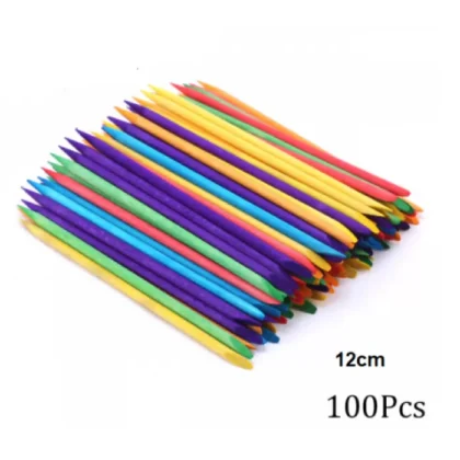 Ξυλάκια μανικιούρ-πεντικιούρ για την απώθηση επωνυχίων 100τμχ Χρωματιστά