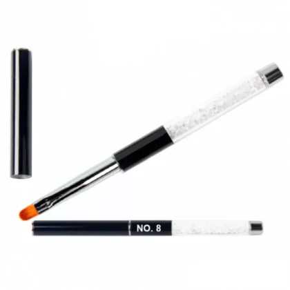 Πινέλο Oval για Gel - Acrygel με καπάκι και προστατευτική Θήκη