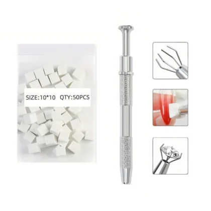 Σετ Στυλό Grabber & 50 Σφουγγαράκια για Ombre Nail Art