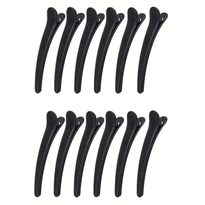 Κλιπς κομμωτηρίου 10,5cm 12τμχ. Black