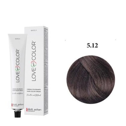 Love Me Color Βαφή μαλλιών 5.12 Καστανό Ανοιχτό Σαντρέ Ιριζέ - 100ml + Δώρο Οξυζενέ - 150ml