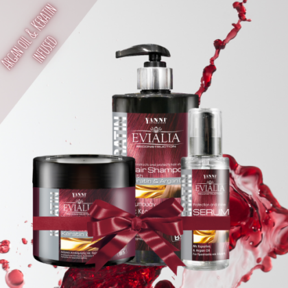 Σετ Αναδόμησης με Κερατίνη & Λάδι Αργκάν (Μάκρος & Λάμψη)