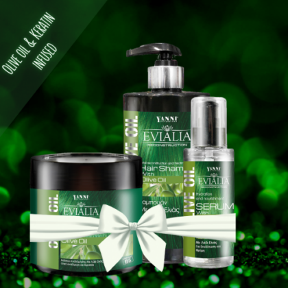 Σετ Αναδόμησης Μαλλιών με Λάδι Ελιάς (Θρέψη & Λάμψη)