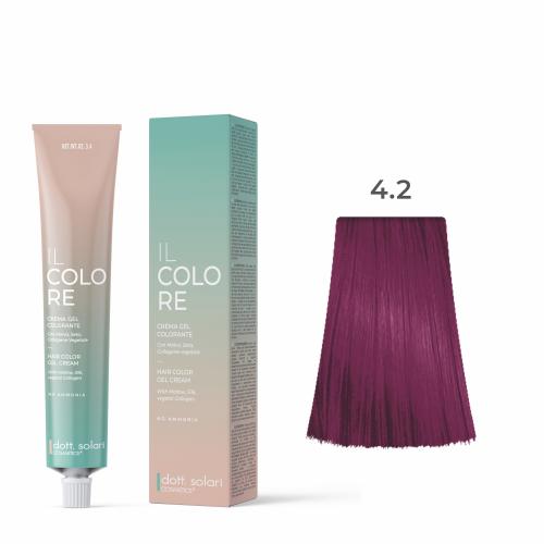Il Colore Βαφή Μαλλιών Gel Xωρίς Αμμωνία No 4.2 Καστανό Βιολέ – 100ml