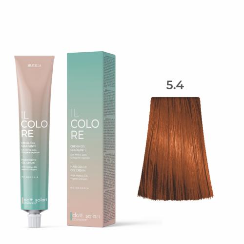 Il Colore Βαφή Μαλλιών Gel Xωρίς Αμμωνία No 5.4 Καστανό Ανοιχτό Χάλκινο – 100ml
